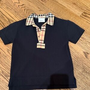 Burberry Kids Polo with Check Collar